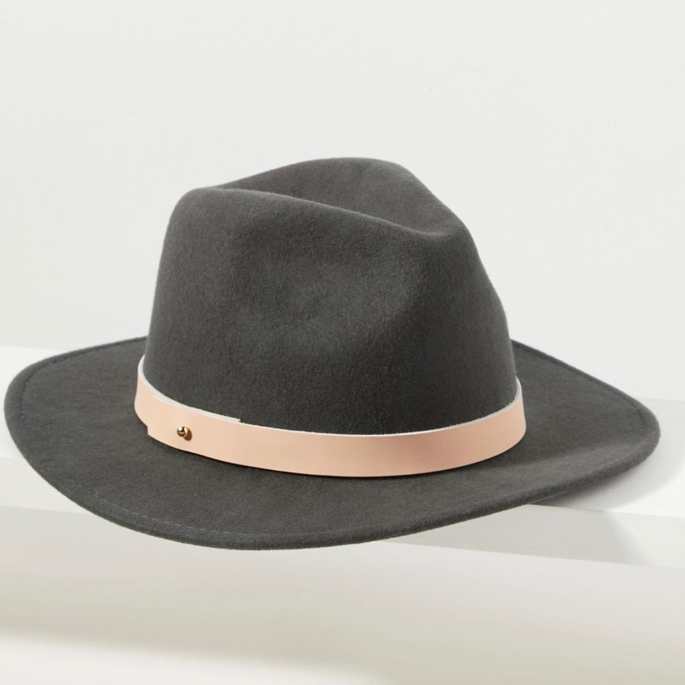 NWT Gigi Pip x Anthropologie Fedora Hat black tan